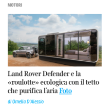 Land Rover e la caravan per Defender